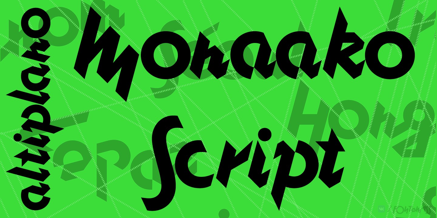 Пример шрифта Monaako Script